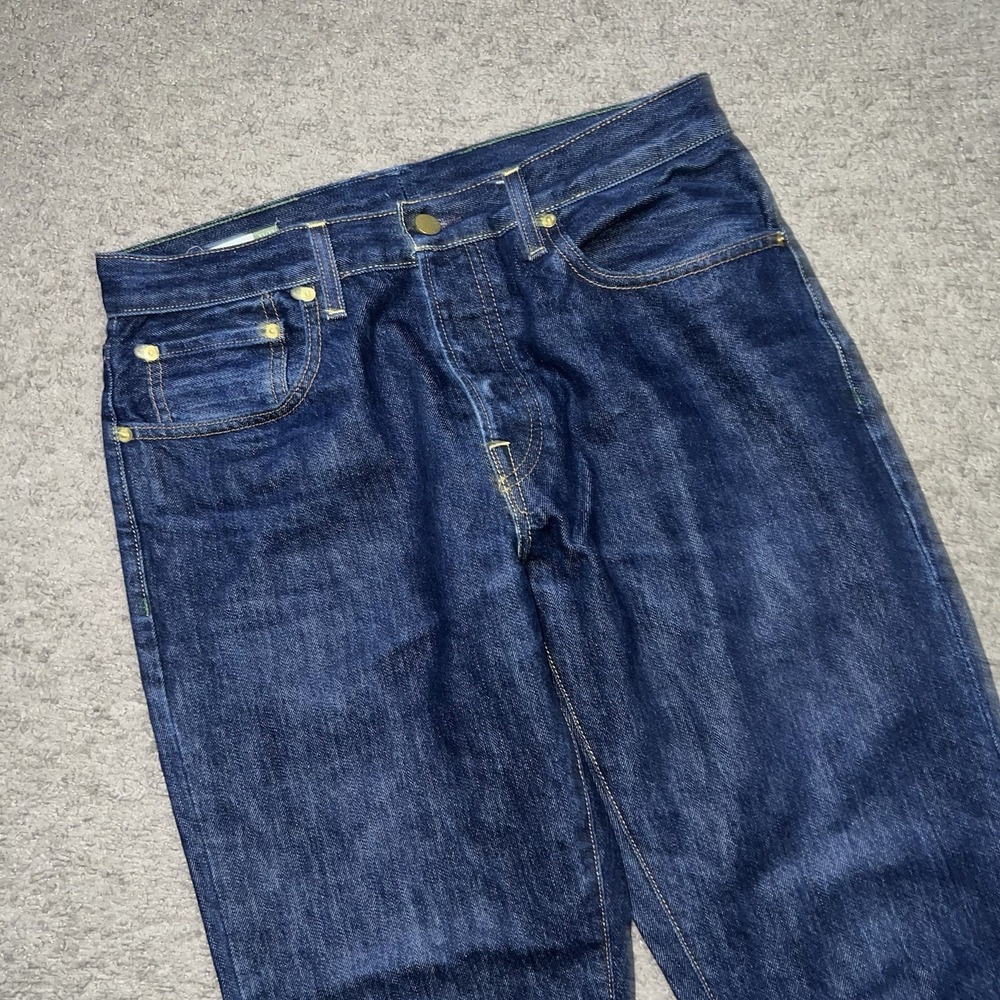 Sid Mashburn Jeans Dark Wash Straight Leg Button Fly Men's Size 33x32 USA Made